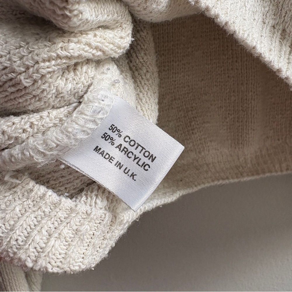 Cream Sweater with Black Mustache Design - Picture 6 of 8